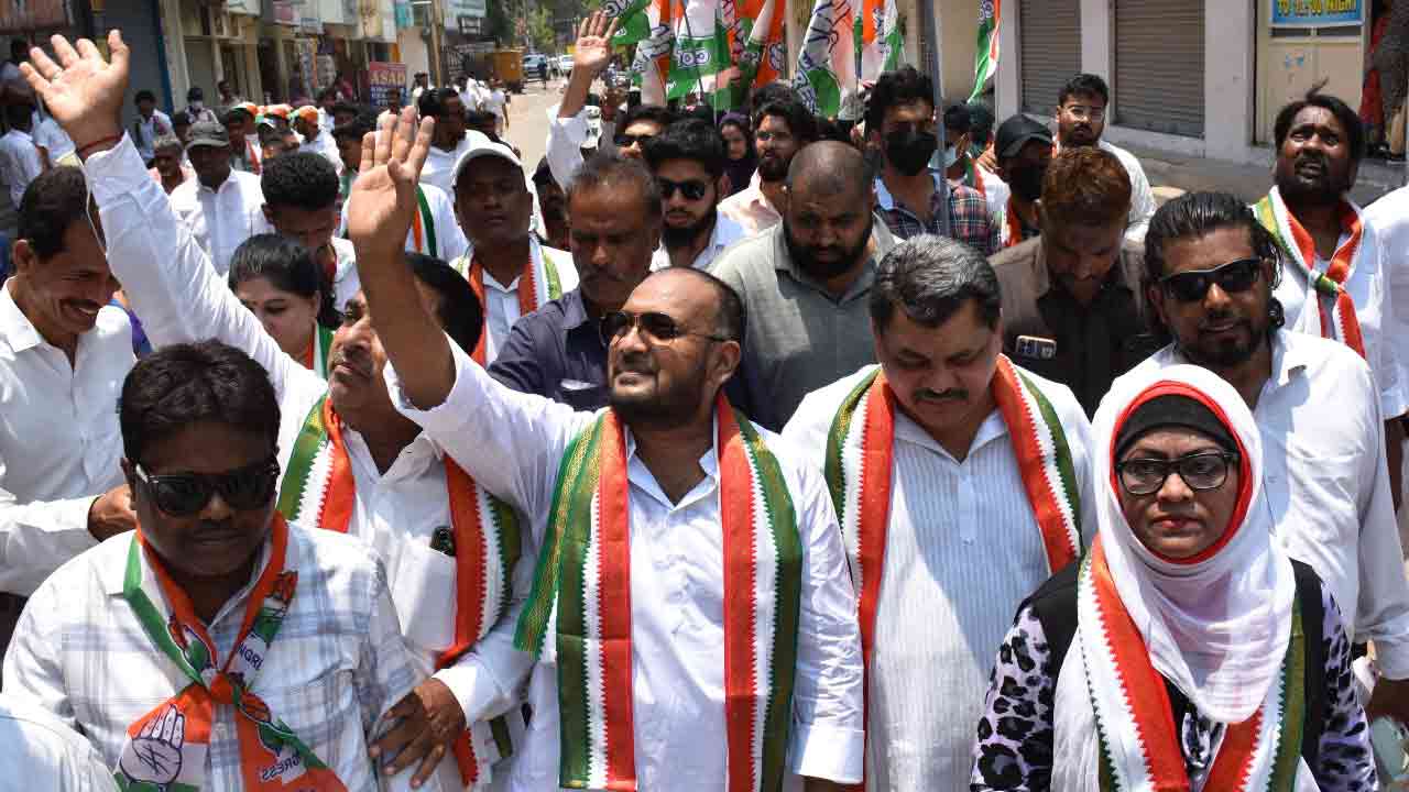 Congress candidate Sameer condemns Amit Shah’s divisive remarks in Hyderabad roadshow
