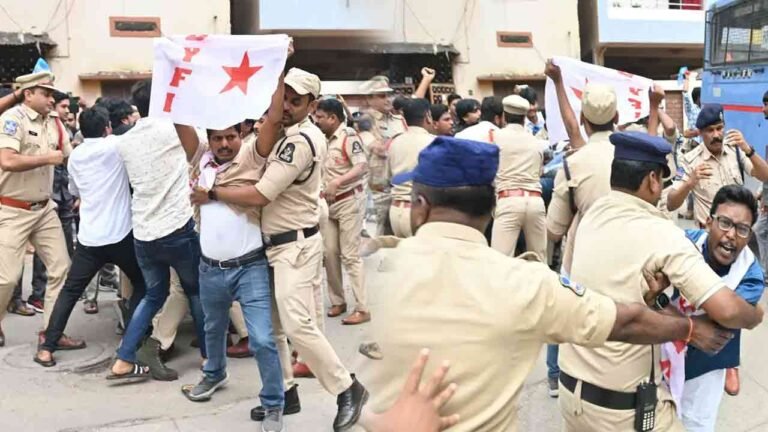 Tension At Union Minister Kishan Reddy's House. Students Unions Protest To Cancel NEET Exam