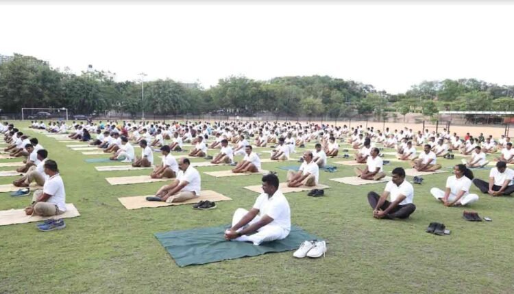 10th International Yoga Day Celebrated At Cyberabad CPO
