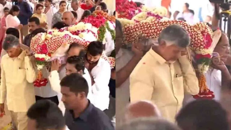 Last Rites Of Ramoji Rao Held In Hyderabad: Chandrababu Naidu Attend Funeral
