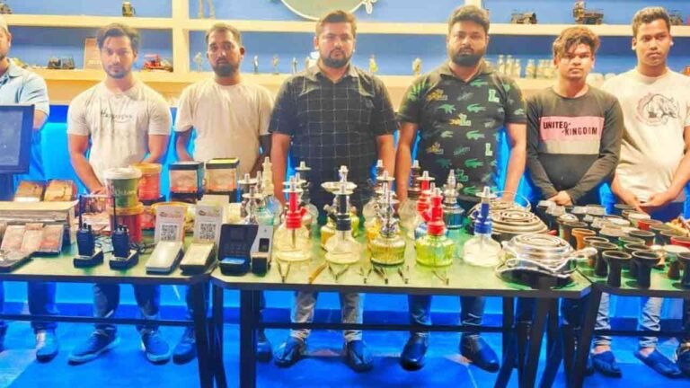 Police Raids Hookah Parlour In Panjagutta, 9 Arrest