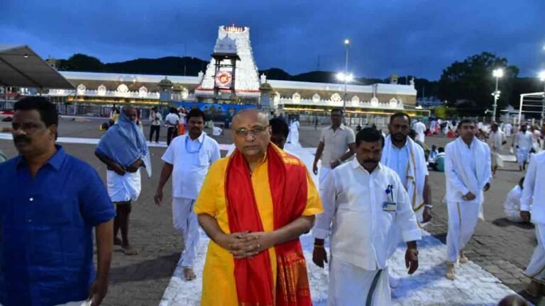 Governor C.P. Radhakrishnan Visits Tirumala Temple, Prays for Nation’s Prosperity