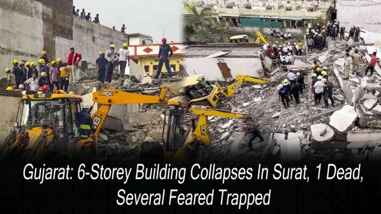 1 Dead, Many Feared Trapped After 6-Storey Building Collapses In Gujarat