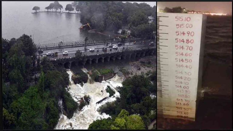 Hussain Sagar Reservoir Reaches Full Capacity Amid Rains: Low-Lying Areas Alerted 