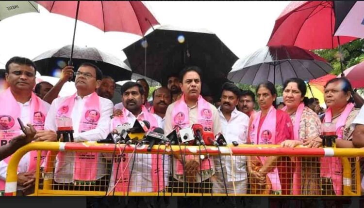 BRS legislators Meet Governor Radhakrishnan to Address Issues of Party Defections and Unfulfilled Promises by Congress