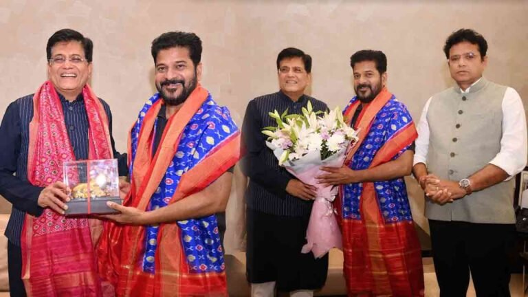 Hyderabad: Union Minister Piyush Goyal Met CM Revanth Reddy At His Residence