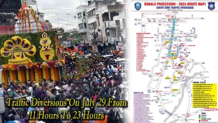 Traffic Diversion For Mahankali Lal Darwaza Bonalu And Elephant Procession 