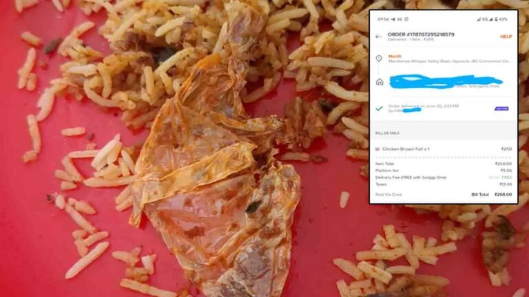 Plastic Found In Biryani Of Popular Hyderabad Restaurant