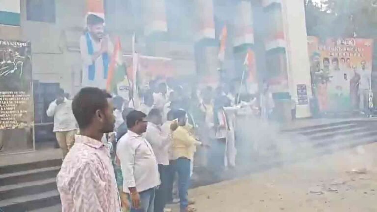 Celebrations At Gandhi Bhavan On Farmer Loan Waiver