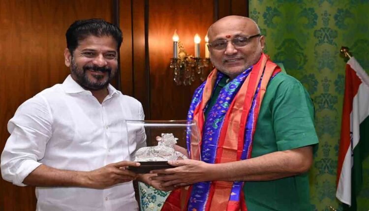 CM Revanth Reddy Meets Outgoing Governor CP Radhakrishnan