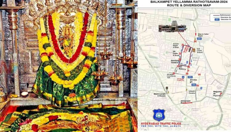 Traffic Diversions Given Balkampet Yellamma Kalyanam 