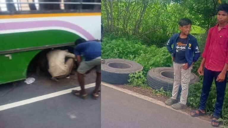 WATCH | Close Save For Passengers As Tyres Of Overloaded RTC Bus Come Off
