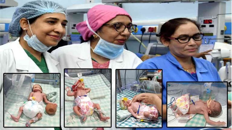 A 26 Years Old Woman Gave Birth To Quadruplets At Mina Multispeciality Hospital