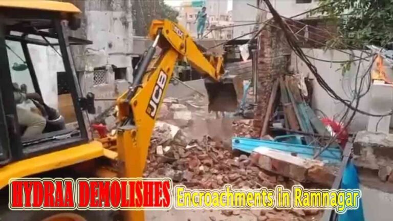 HYDRA Demolition In Ramnagar, Toddy Compound On Nala Razed