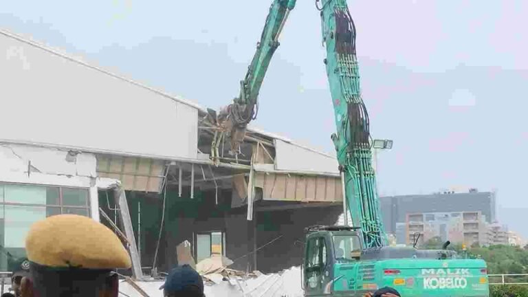 HYDRA demolished N Convention Hall in Hyderabad