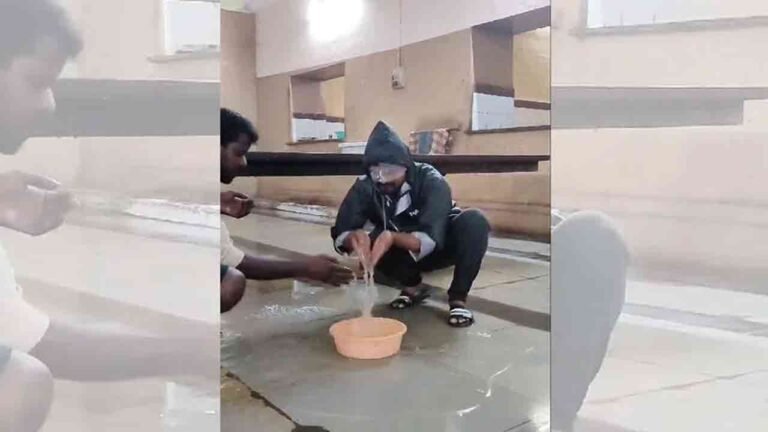 Osmania University Mess Turns Into Indoor Pool