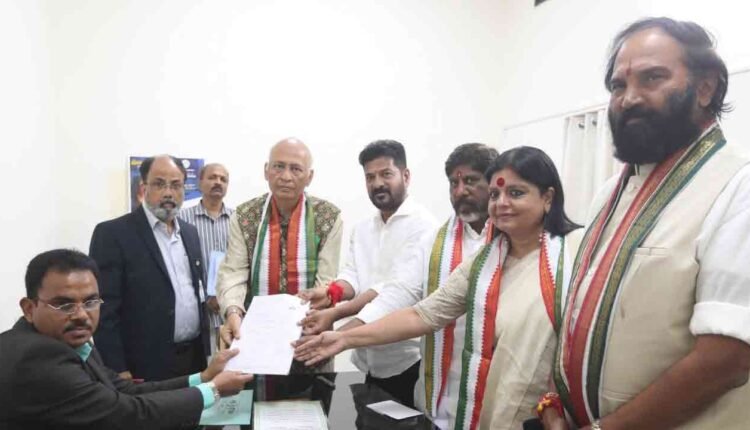 Abhishek Manu Singhvi filed nomination for Rajya Sabha from Telangana