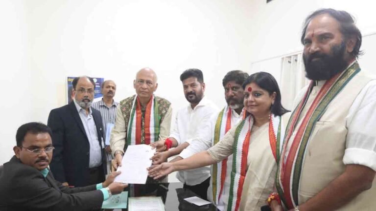 Abhishek Manu Singhvi filed nomination for Rajya Sabha from Telangana