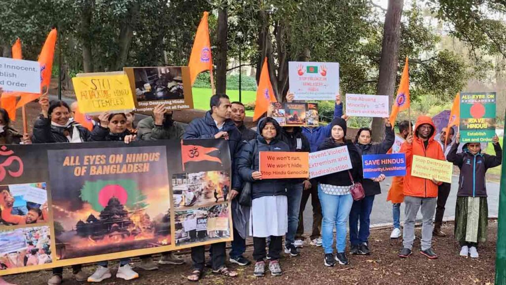 Hindus in Australia Demand Protection of Minorities in Bangladesh