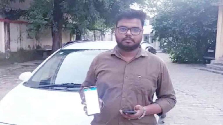 Car Driver Challaned For Not Wearing Helmet