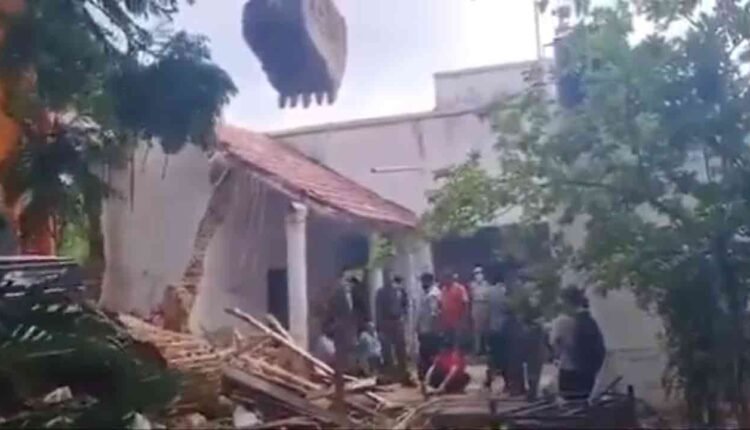 Demolition of Illegal Construction on Govt. Land in Rayadurgam Sparks Tension