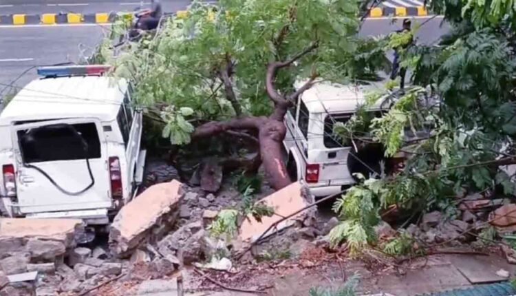 WATCH | Hyderabad Rains: Boundary Wall Of LB Stadium Collapse