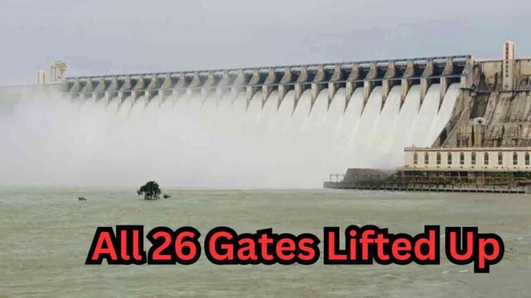 26 Gates of Nagarjuna Sagar Dam Lifted Up