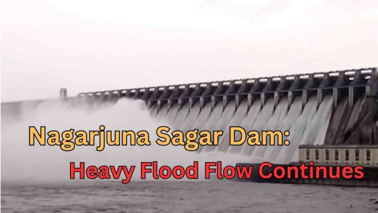 Heavy Flood Flow to Nagarjuna Sagar Continues