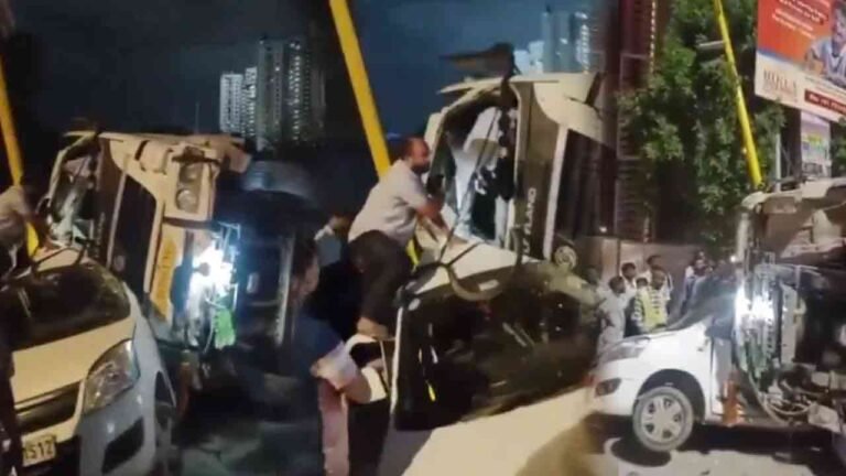 Hyderabad: Serious Road Accident In Narsingi 