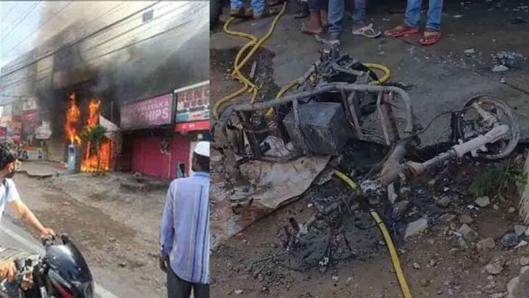 Electric Bike Catches Fire In Hyderabad