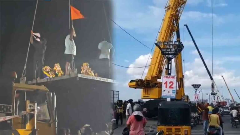 135 Cranes Around Tankbund For Ganesh Immersion