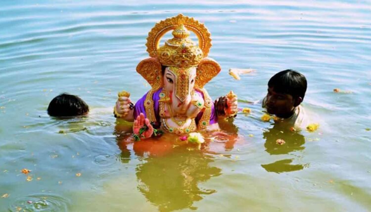 Ganesh Immersions Continue at Hussain Sagar on Day 2 in Hyderabad