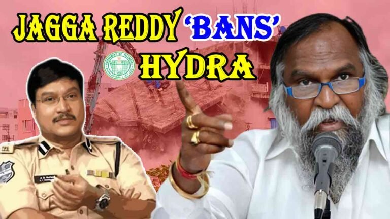 Jagga Reddy 'Bans' HYDRA From Sangareddy