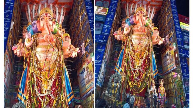 Thousands Flock to Khairtabad Bada Ganesh, Triggering Stampede-like Situation