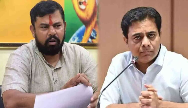 Raja Singh Warns To KTR On Comments Of Taking Action Against Police Officers