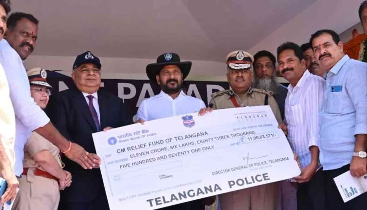 Telangana Police Donate Rs. 11 Crores To The Flood Victims