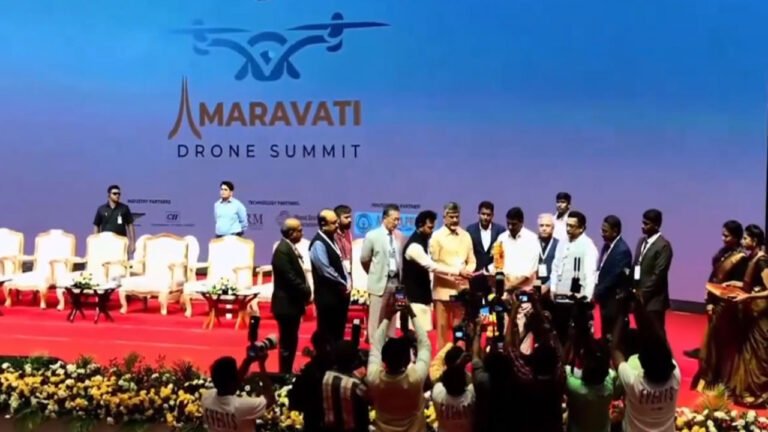 CM Chandrababu Inaugurates High Tech Drone To Revolutionize Fish Feeding And Agriculture