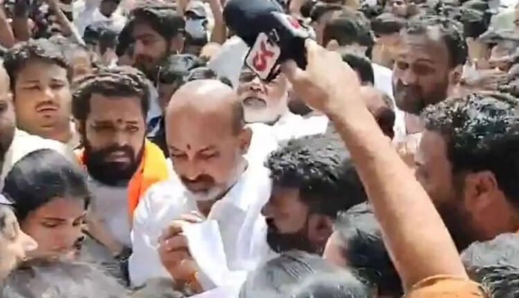 Bandi Sanjay Detained For Protesting With Group 1 Aspirants