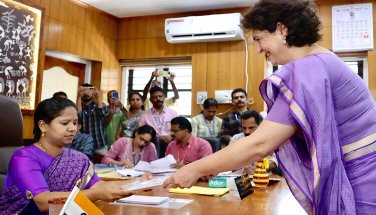 Priyanka Gandhi Files Nomination For Wayanad Bypoll After Mega Roadshow