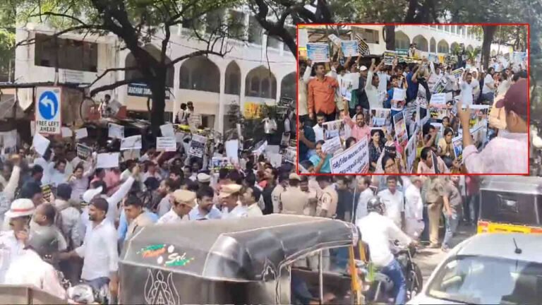 GO 317 Victims Protest Against CM Revanth At Gandhi Bhavan