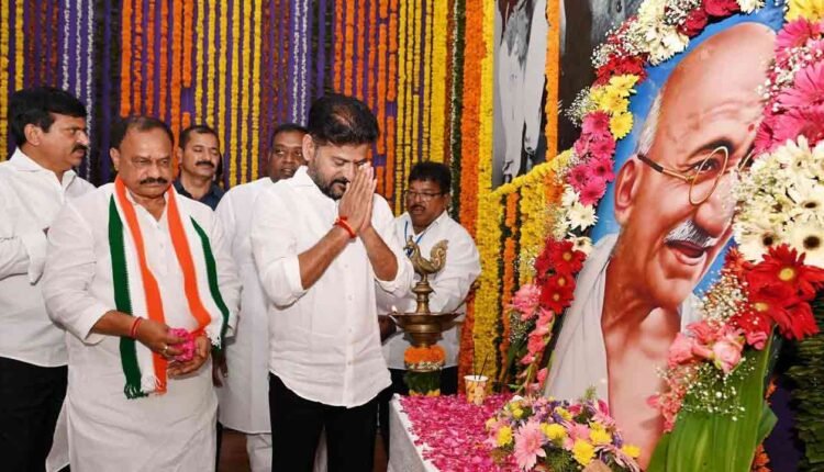 CM Revanth Paid Tributes To Mahatma Gandhi On His Birth Anniversary