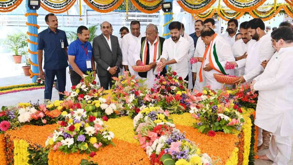 CM Revanth Paid Tributes To Mahatma Gandhi On His Birth Anniversary