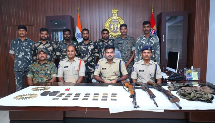 Telangana Police Unearthed Maoists Arms Dump In The Forest Area In Mulugu