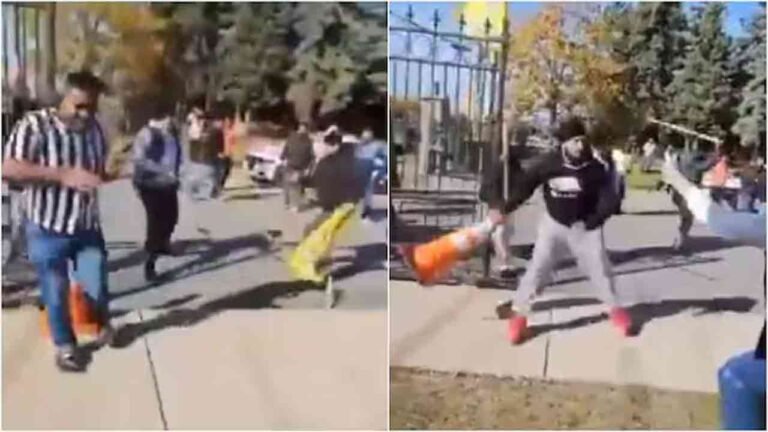 Watch: Hindu Devotees Attacked By Khalistani Extremists At Canada Temple
