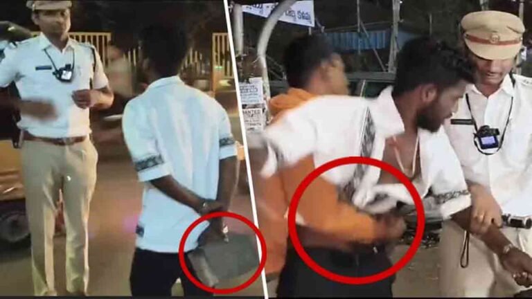 Drunk Man Attempts Attack On Traffic Cops At Champapet