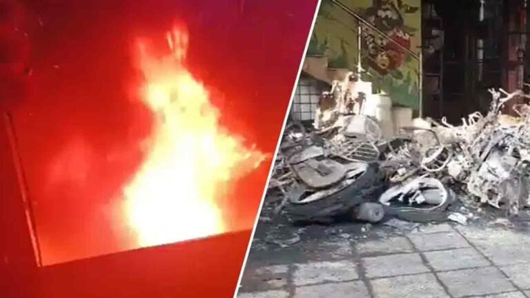 8 Bikes Destroyed In Massive Fire Accident In Hyderabad