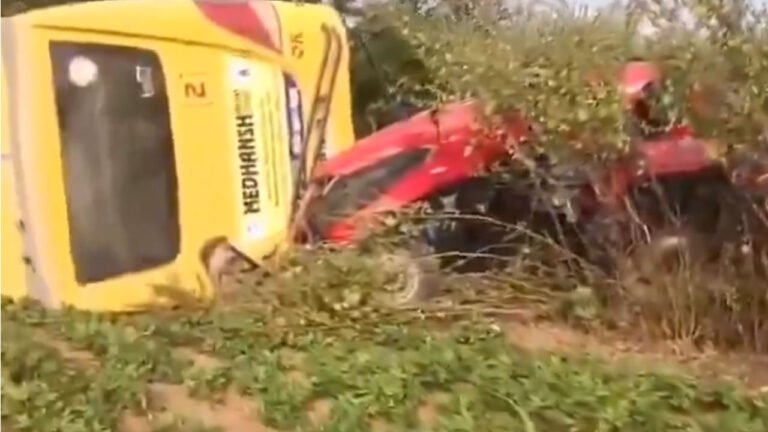 School Bus-Tractor Collision Leaves 5 Students Injured; Accident Video Goes Viral