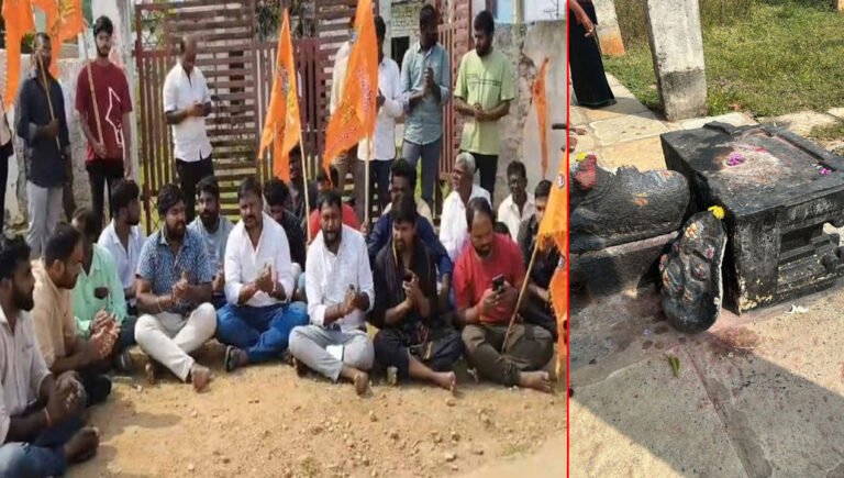 Tension In Shadnagar After Shivalinga Damaged In Temple