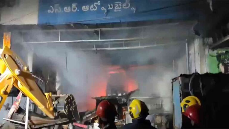 Fire Breaks Out In Automobile Shop At Yousufguda