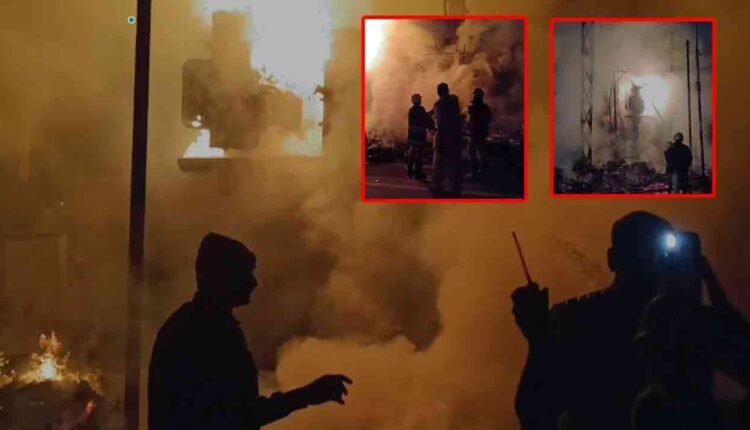 Panic In Bahadurpura As Transformer Explodes, Triggers Fire